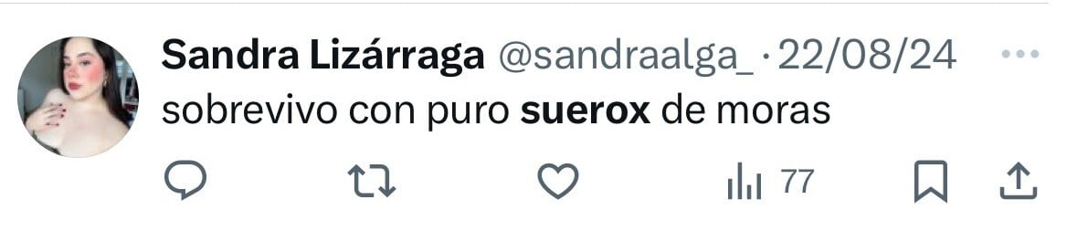 Sobrevivo con puro suerox de moras