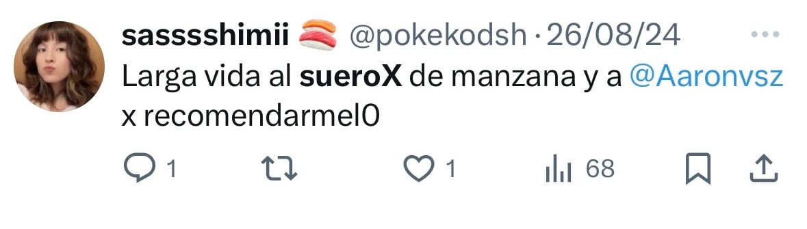 Larga vida al sueroX de manzana y a aaronvsz x recomendarlo